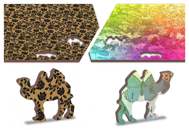 Puzzle en bois Rêve de papillon 2en1