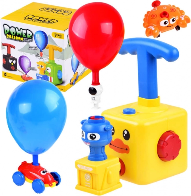 Lanceur de ballons avec pompe et petites voitures