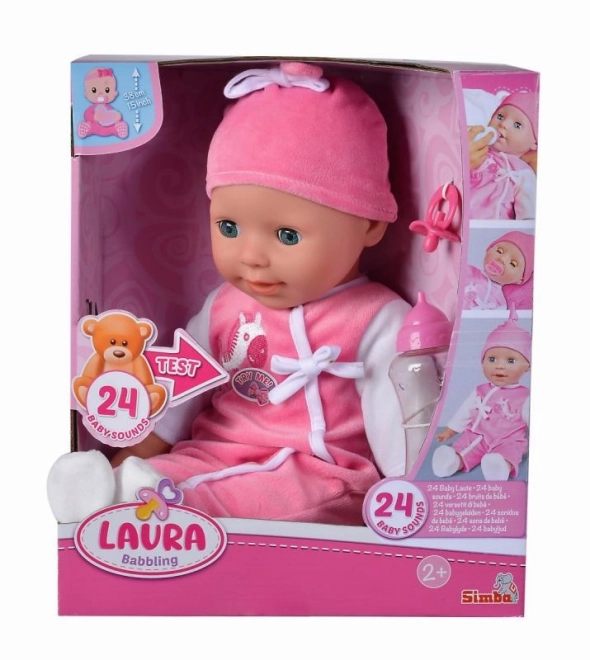 Poupée Laura avec bavardage enfantin 38 cm