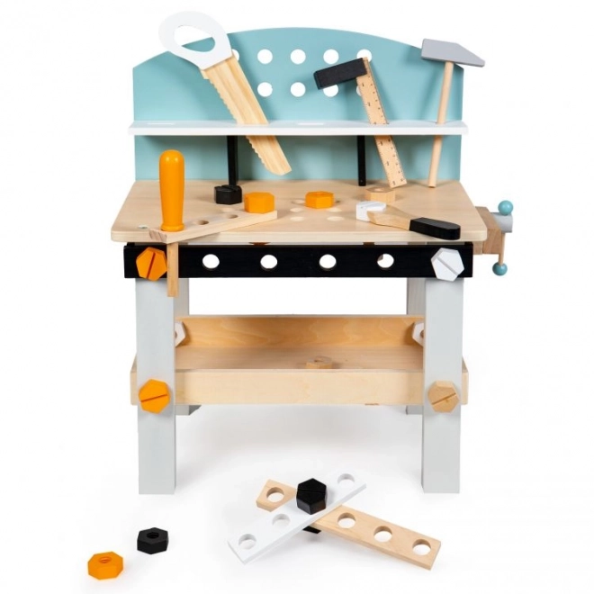 Table de travail en bois pour enfants avec outils ECOTOYS