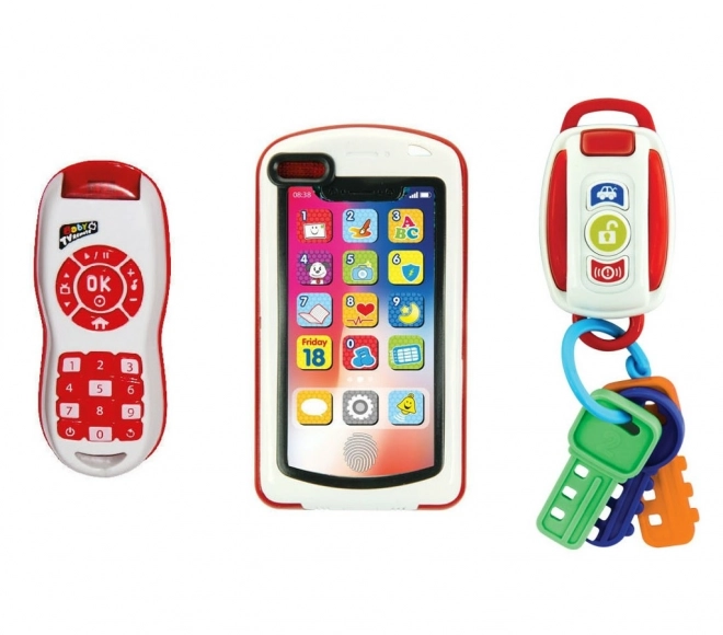 Mon premier équipement 3 en 1, clés de voiture, téléphone et télécommande