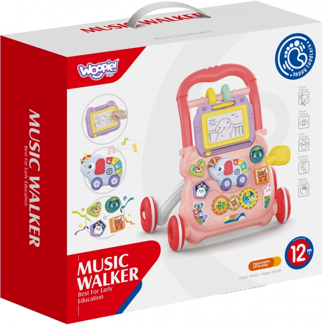 Trotteur interactif Woopie Baby avec musique et tableau effaçable