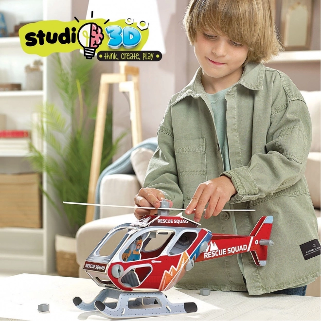 EDUCA Studio maquette 3D Hélicoptère de secours