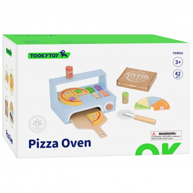 Ensemble de pizza en bois Tooky Toy avec accessoires
