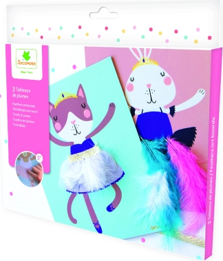 Pockets kit créatif – décoration d’images avec plumes et rubans