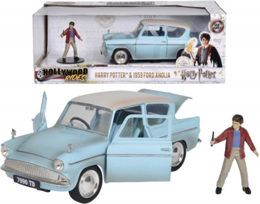 Harry Potter – modèle en métal Ford Anglia 1959 1:24 avec figurine