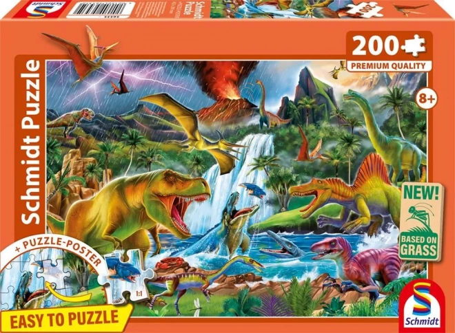 Puzzle Géants Préhistoriques 200 pièces de Schmidt