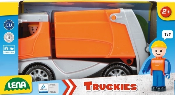 Auto Truckies éboueurs plastique 25cm avec figurine en boîte 24m+
