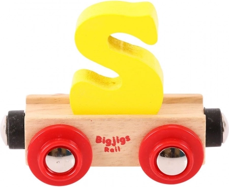 Bigjigs Rail wagon en bois – lettre S