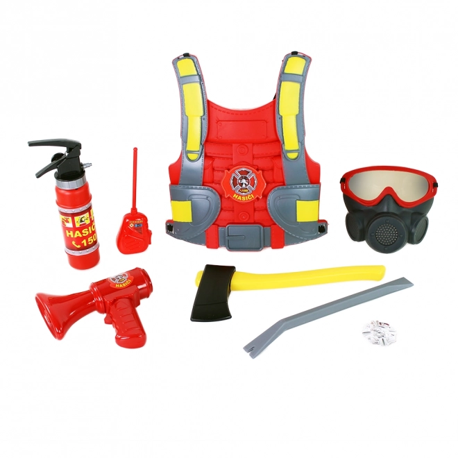 Ensemble de pompiers avec accessoires