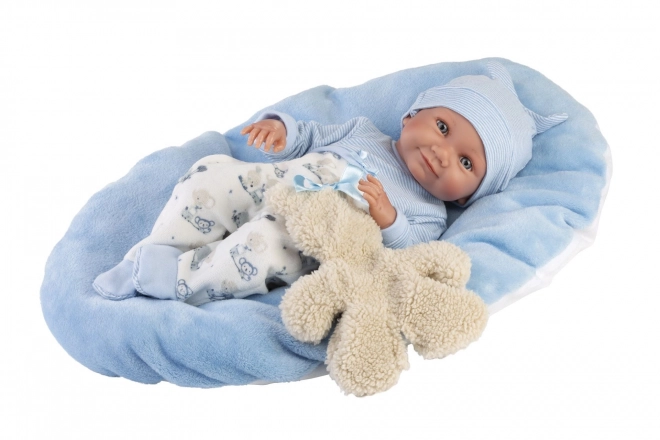 Llorens 73807 NOUVEAU-NÉ GARÇON - poupée réaliste bébé avec corps tout vinyle - 40 cm