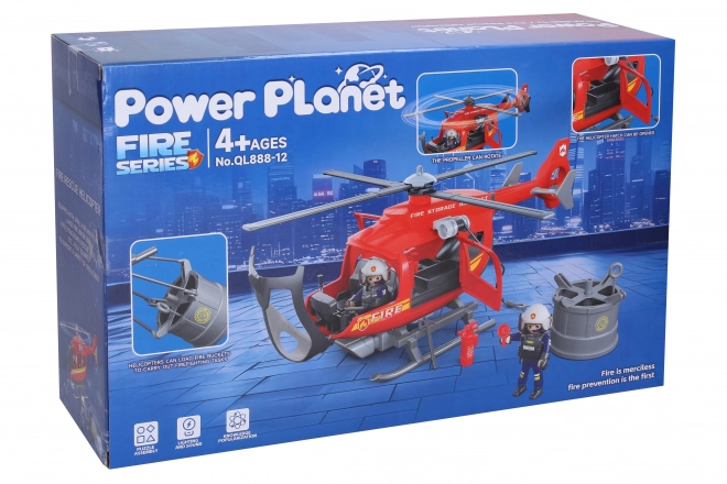 Hélicoptère pompier avec effets 38cm