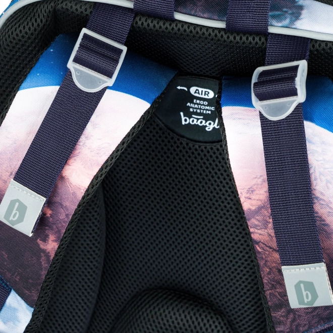 Ensemble scolaire Baagl Space Shuttle : cartable, trousse, sac