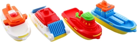 Bateau en plastique coloré pour l'eau