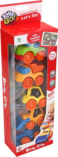 Kiddy Go! coffret de petites voitures 5 pcs avec tapis ville