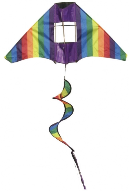 Cerf-volant coloré avec arc-en-ciel tournant