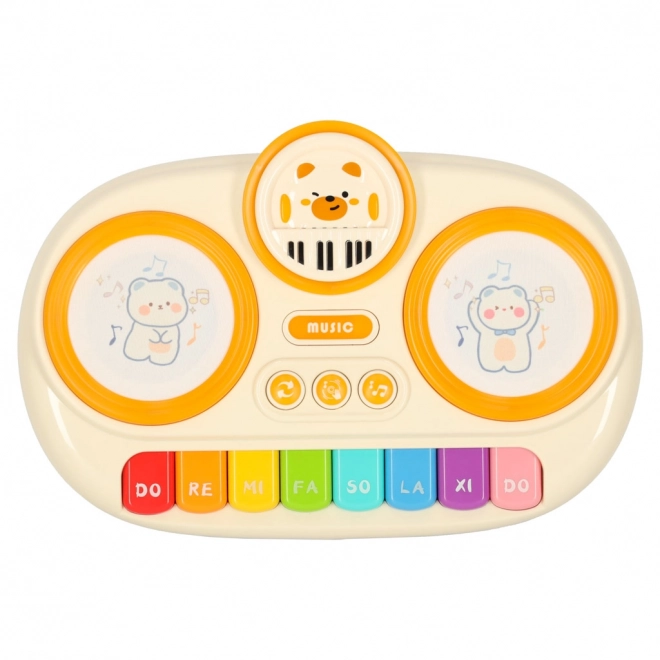 Piano éducatif interactif pour enfants couleur beige