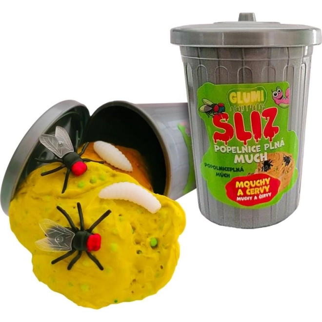 Gelée toxique avec mouches et vers