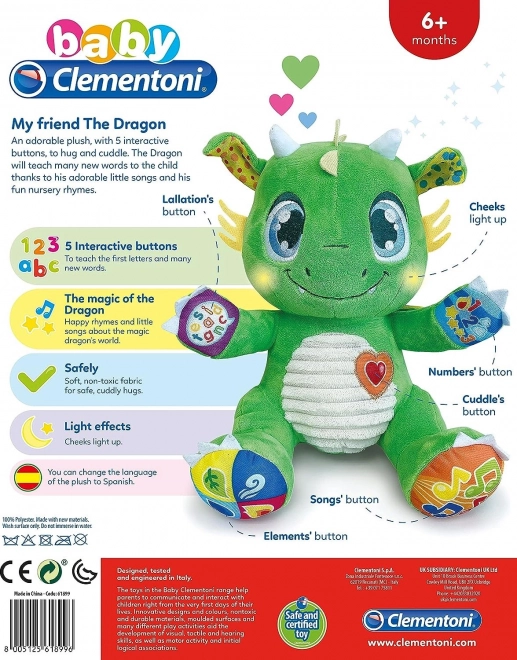 CLEMENTONI BABY Dráčí Interactif CZ,SK,HU,PL