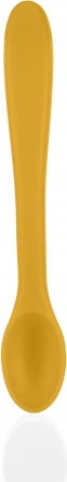 Cuillère en silicone pour enfants, jaune moutarde