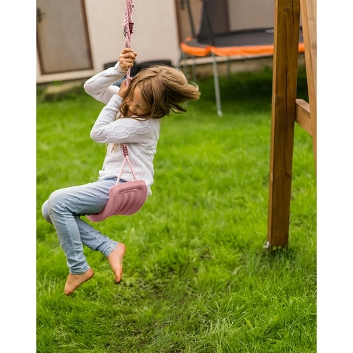 Balançoire pour enfants à corde rose
