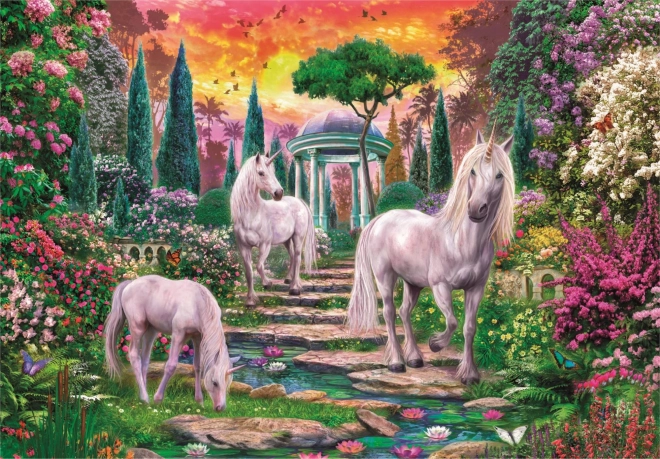 Puzzle Licornes dans le jardin - 2000 pièces