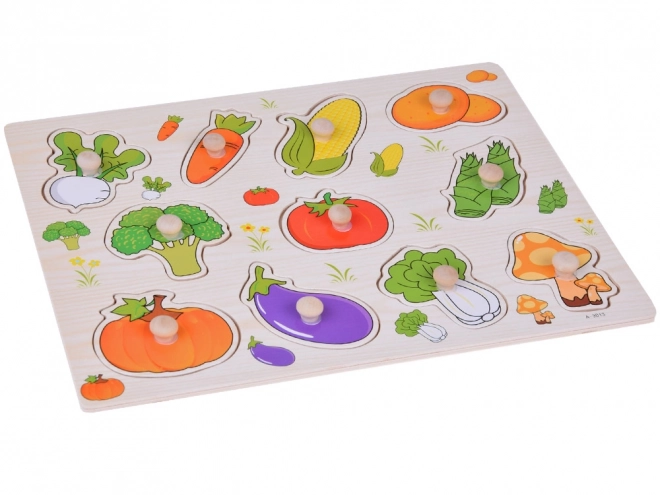 Puzzle éducatif en bois légumes match 11 pièces ZA5258