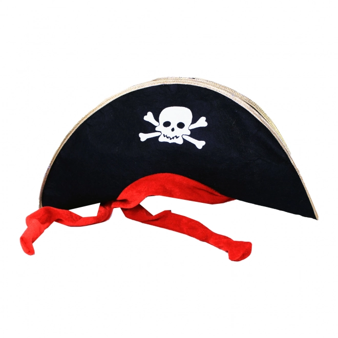 Chapeau de capitaine pirate avec ruban pour adultes