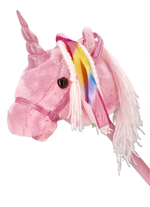 Licorne à bascule sur bâton Rosa