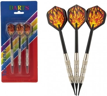 Fléchettes à pointe plastique 15 cm – set de 3 pièces