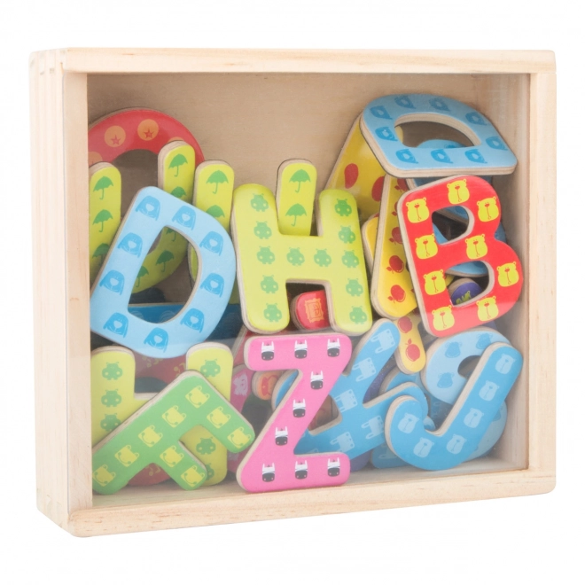 Petits pieds Lettres magnétiques colorées en bois 37 pcs