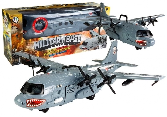 Lumières et sons d'avions sur la base militaire
