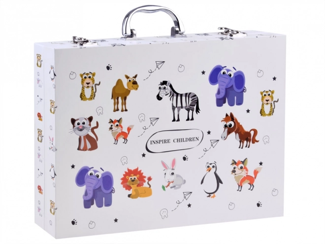 Grande trousse de peinture pour enfants, ensemble artistique Animaux AP0001