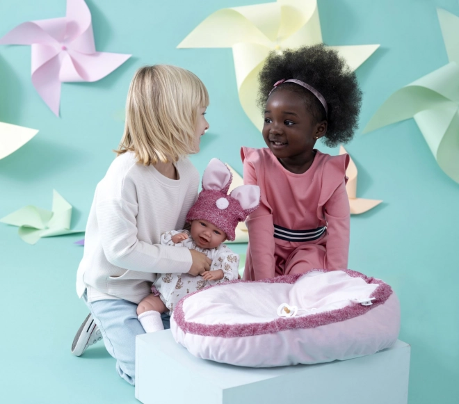 Poupée bébé réaliste avec sons et corps en tissu doux - Llorens