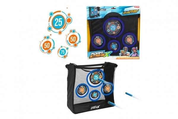 Cible pliable avec filet pour projectiles en mousse