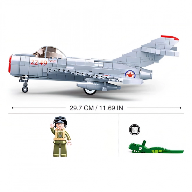Sluban Maquette Avion de Chasse à Réaction MiG-15