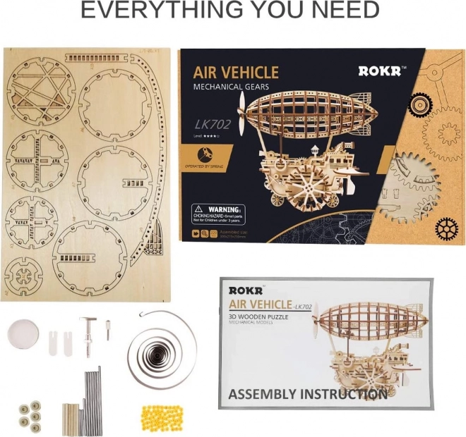 Dirigeable - Kit de construction en bois 3D