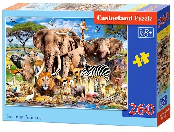 Puzzle 260 pièces Animaux de la Savane
