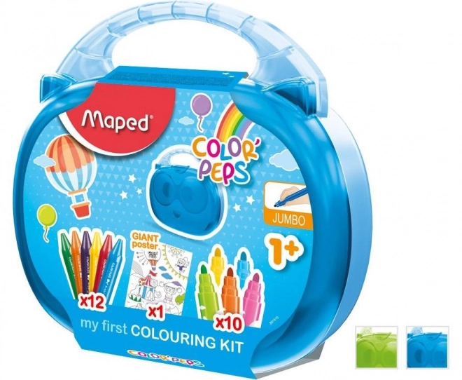 Set de coloriage pour jeunes enfants Valise avec crayons Colorpeps Jumbo Maped marqueurs