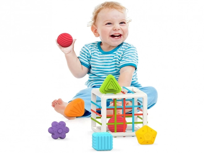 Cube trieur pour enfant avec couverture en caoutchouc