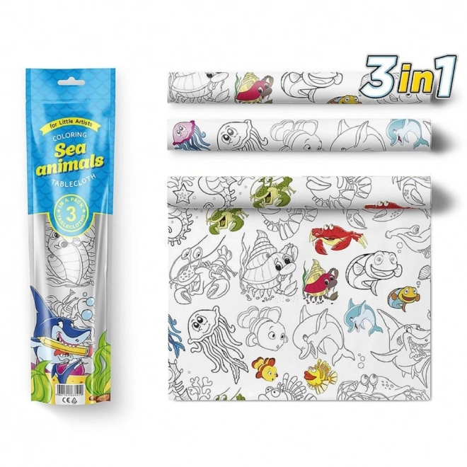 Pexi nappes à colorier - animaux marins