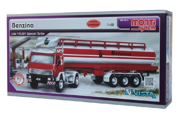 Kit de construction Monti System MS 08.3 Benzina Liaz 1:48 dans une boîte 31,5x16,5x7,5cm