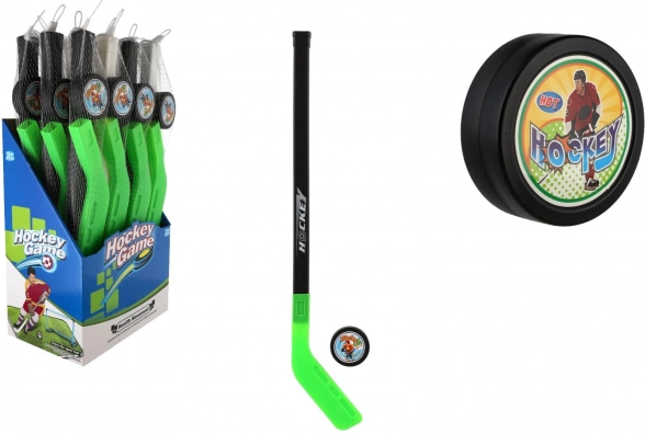 Crosse de hockey pour enfants avec palet en plastique 74 cm