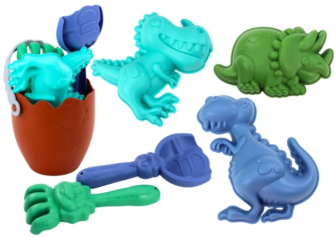 Set de sable Dinosaures Seau ramasse-œufs Pelle Moules pour sable