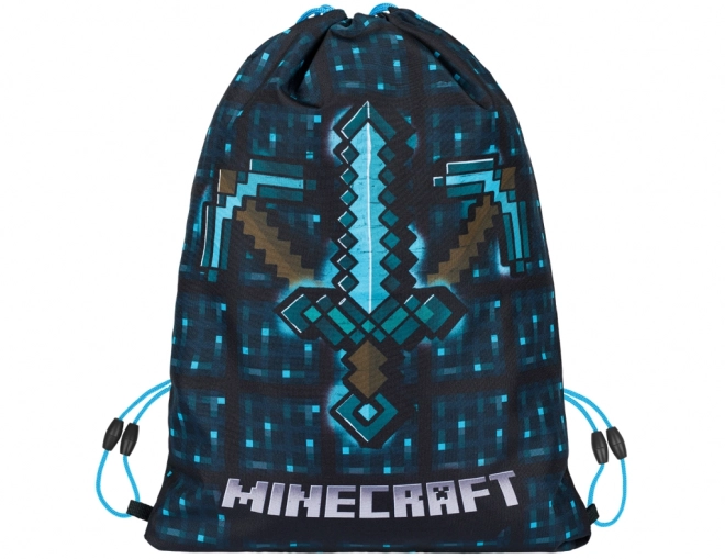 Minecraft 2 ensemble hache bleue et épée trousse et sac