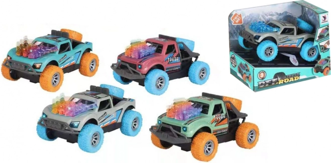 Voiture tout-terrain à friction avec effets lumineux et sonores