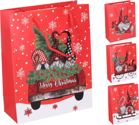 Sac cadeau M de Noël 26 × 32 × 10,5 cm