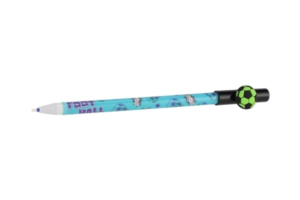 Stylo gomme avec ballon de football 16cm en plastique 6 couleurs 36 pcs dans une boîte