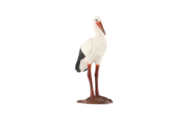Cigogne blanche plastique 9cm en sachet