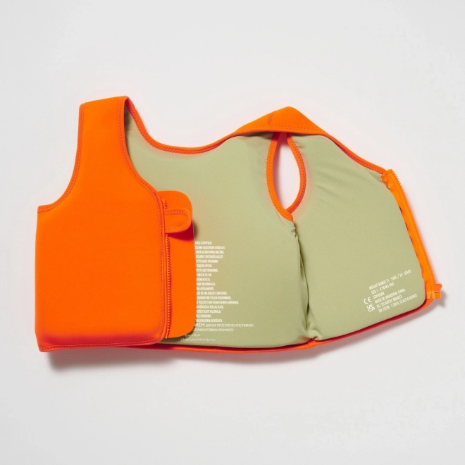 Veste de natation (3-6 ans) - Sonny la créature marine Néon Orange